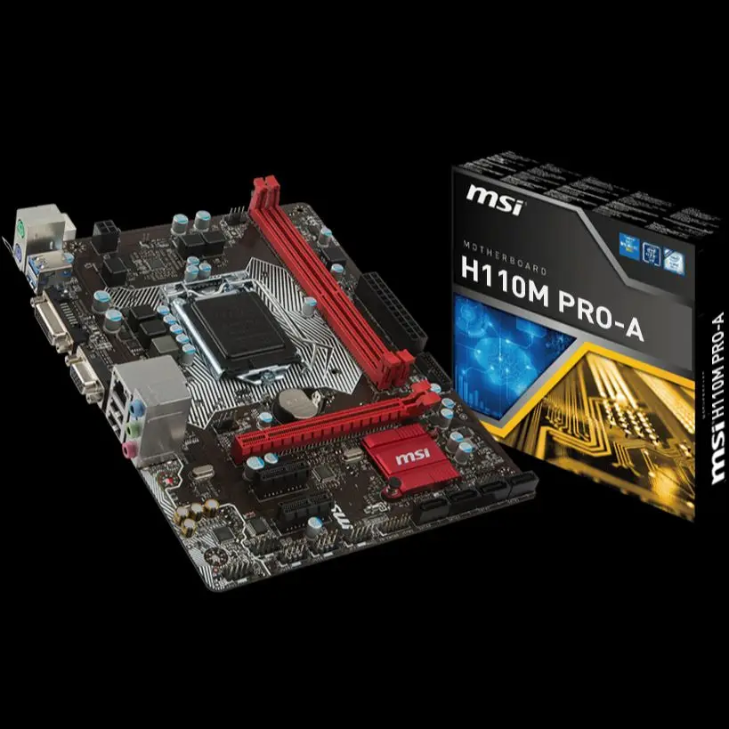 best budget pc motherboard For MSI H110M PRO-D Desktop motherboards LGA 1151/DDR4 For Intel H110 supports 6/7 SATA III Original Used motherboard set budget pc motherboard