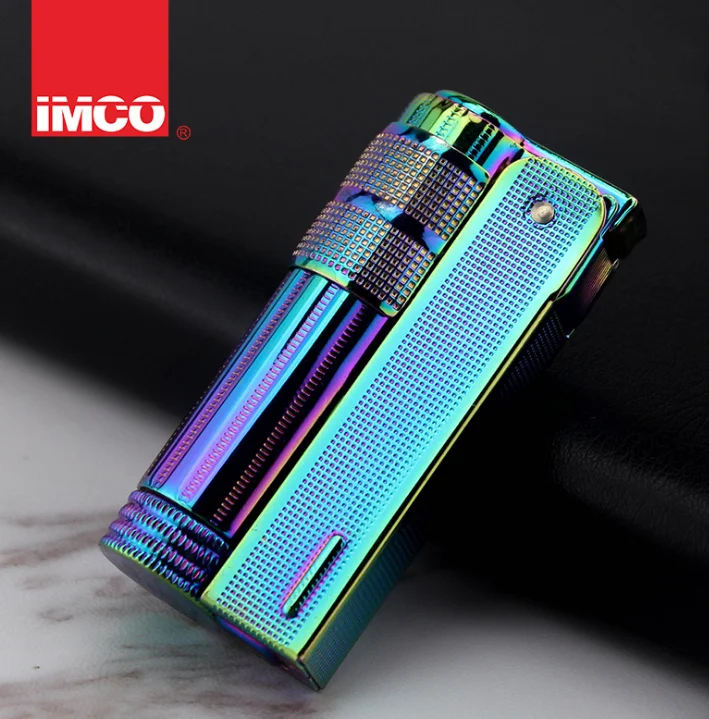 Натуральная IMCO 6700 нержавеющая сталь бензиновая зажигалка; многоразовый кремневый шлифовальный круг масло бензин прикуриватель - Цвет: Многоцветный