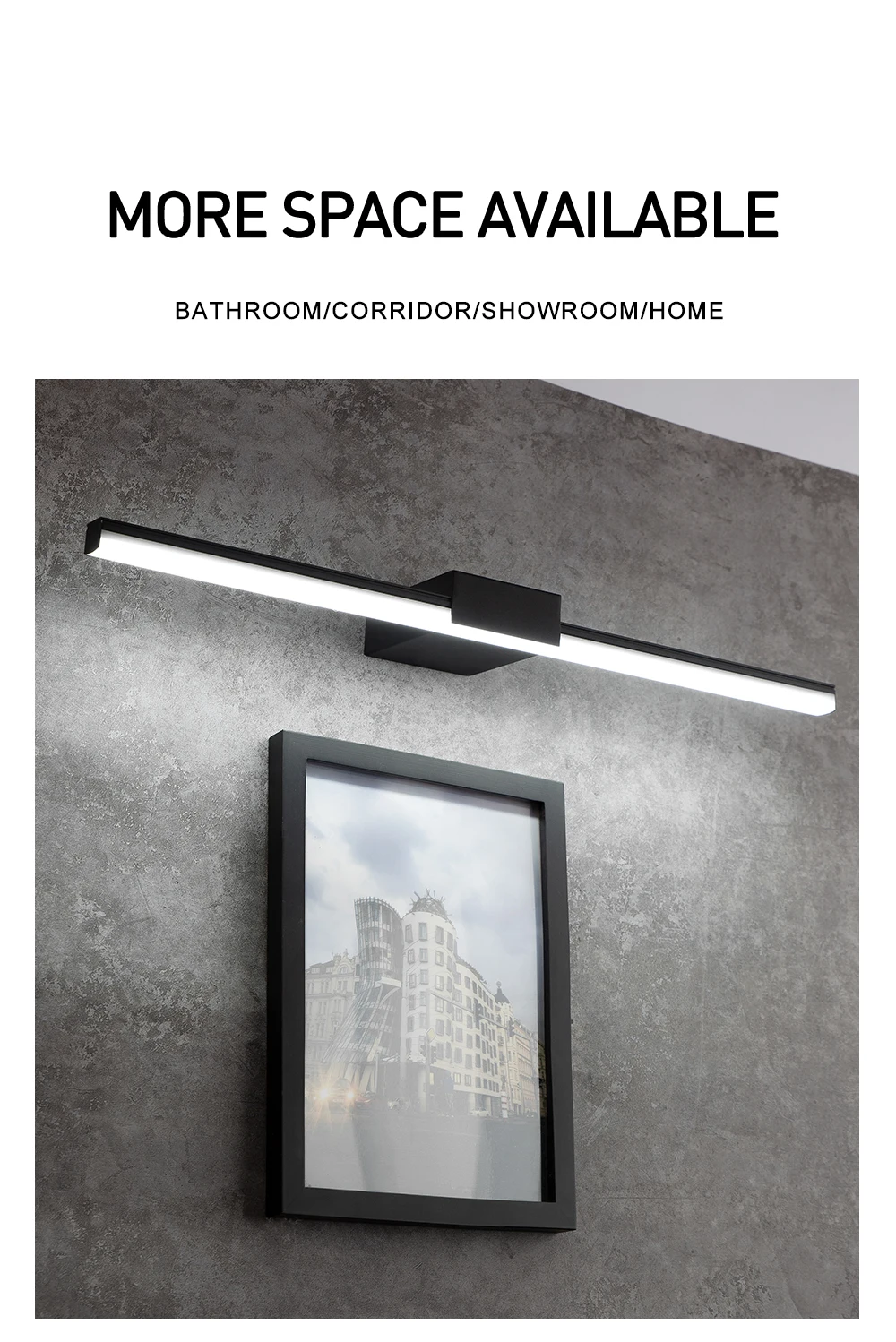 LUCKYLED Led Wall Light 8w 12w Bathroom Wall Light Black White Sconce Lamp AC90-260V Wall Mount Light Fixtures Indoor Wall Lamp wall lights indoor