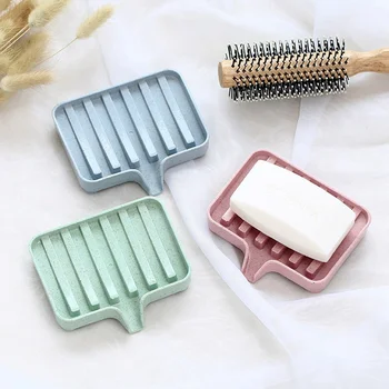 

Sponge Holder PP Wheat Straw Storage Rack Drain Soap Box Tray Soapbox 1 Pcs Shower Soap Tray Tool Soap Dish Plate Holder