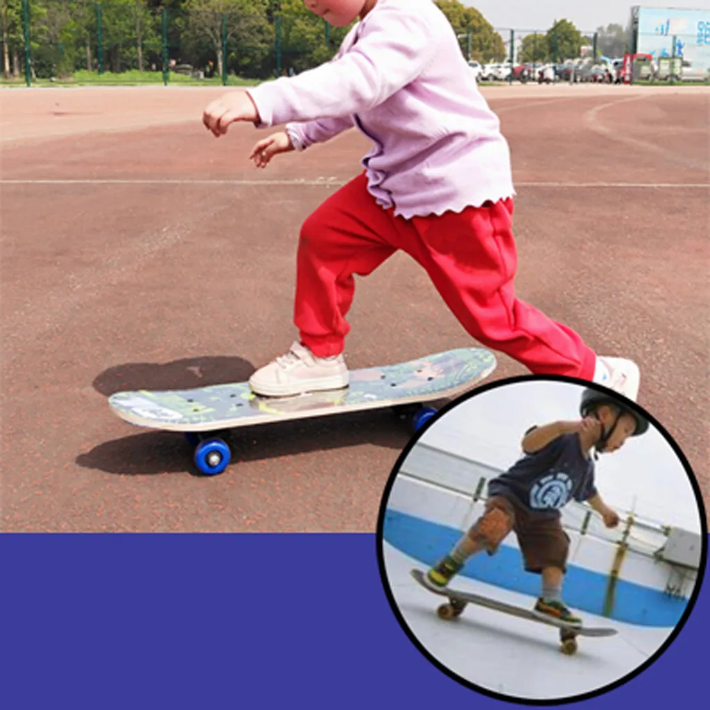 Anak Anak Pemain Skateboard Anak Skateboard Anak Skuter Longboard Katrol Roda 17 Inch Skateboard Untuk Anak Anak Hadiah 0604g30 Kick Scooters Foot Scooters Aliexpress