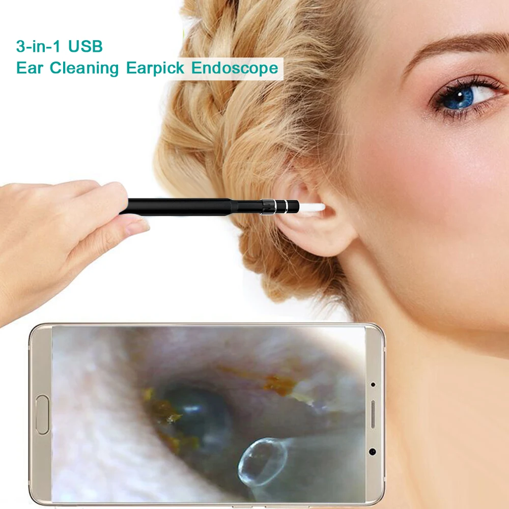 

Otoscope Wireless WiFi Ear Cleaning Earpick Endoscope 5.5mm 720P Lens Earwax Clean Tool Ear Nose Medical Borescope Inspection