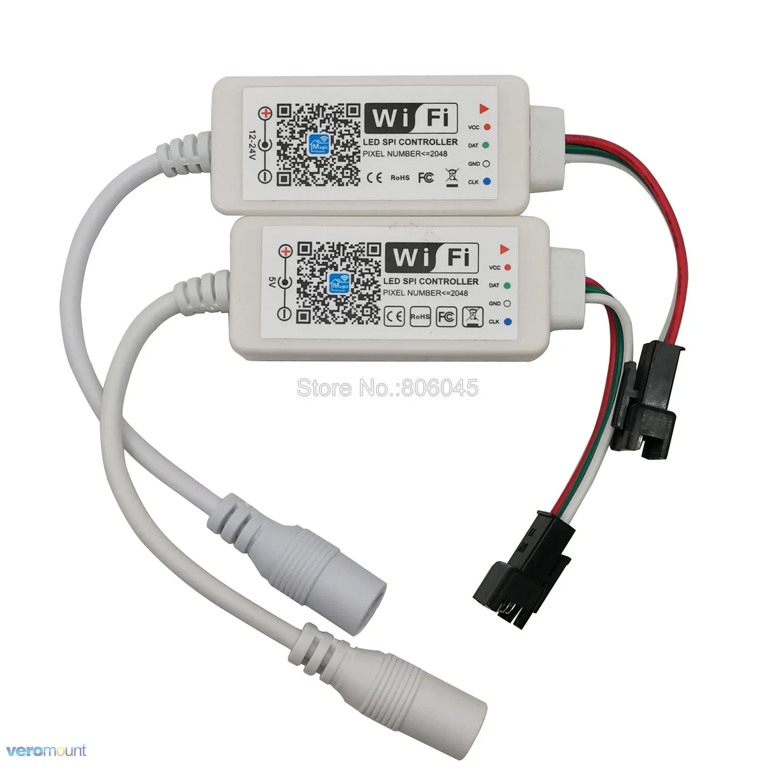 Magic Home DC5V DC12-24V светодиодный SPI контроллер адресуемый 2048 пикселей мини WiFi контроллер для WS2811 SK6812 WS2812B Светодиодная лента