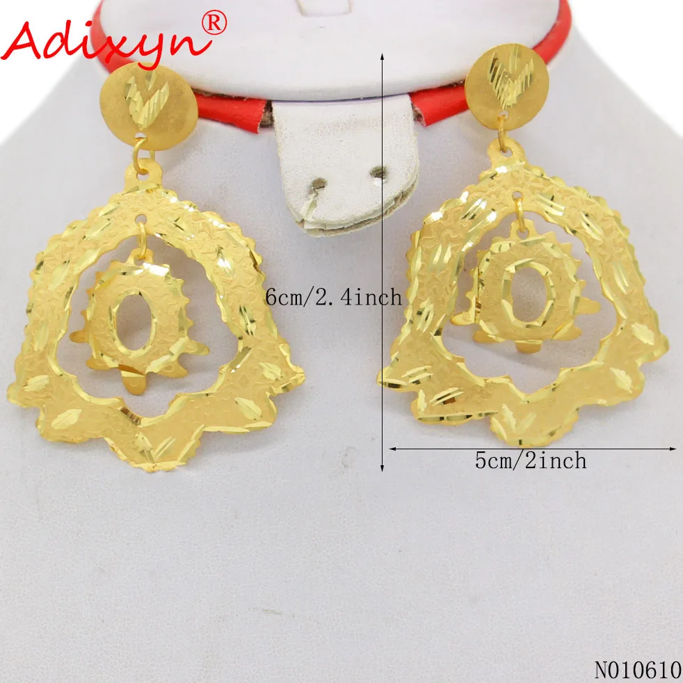 Adixyn Arab Earrings for Women's,Gold Color&Copper Earrings Jewelry Africa/India Gifts N010610