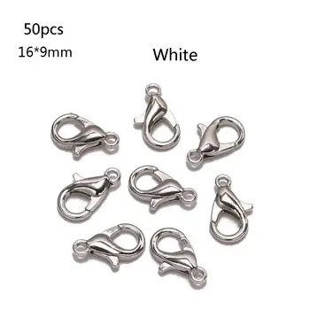 

50Pcs Lobster Claw Clasps Clip DIY Necklace Bracelet Chain Hooks Jewelry Making AXYD