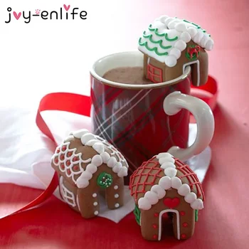 

3pcs/set DIY Christmas Gingerbread House Biscuit Mold Set Stainless Steel Cookie Mould Tool Christmas Decoration For Home