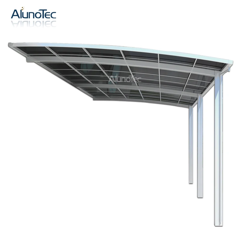 Nature Polycarbonate Cover Aluminum Metal Carport For Outdoor Size 5.5m Length x 3m Projection x 3m Height