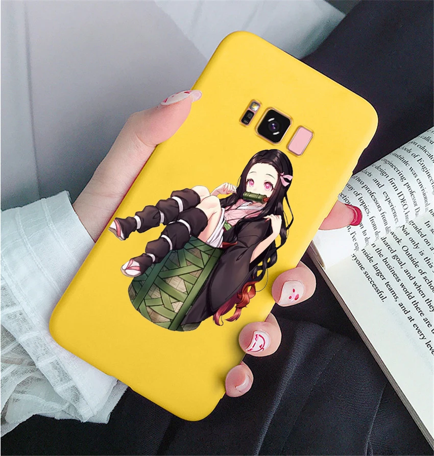 Камадо Nezuko Kimetsu без Yaiba демон убийца ТПУ, конфетный мягкий чехол для телефона для samsung s8 s8plus s9 s9plus s10 s10e note9 note10 - Color: HHSR-24082