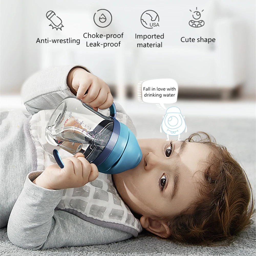 Bola de Água Garrafa de Bebê Alça de Ombro Babycare Bebê Sippy Copo Criança Gravidade Forma Bonito Anti-chokedrinking bc 240 - 360ml 2 High Quality Mamãe e Bebê