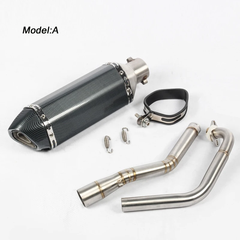 R15 V1 V2 MT125 мотоциклетная Передняя труба с глушитель выхлопной трубы без шнуровки для Yamaha R15 V1 V2 MT125