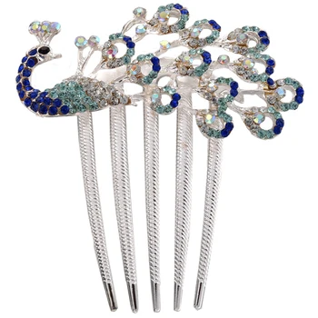 

Lovely Vintage Jewelry Crystal Peacock Hair Clips for hair clip Beauty Tools