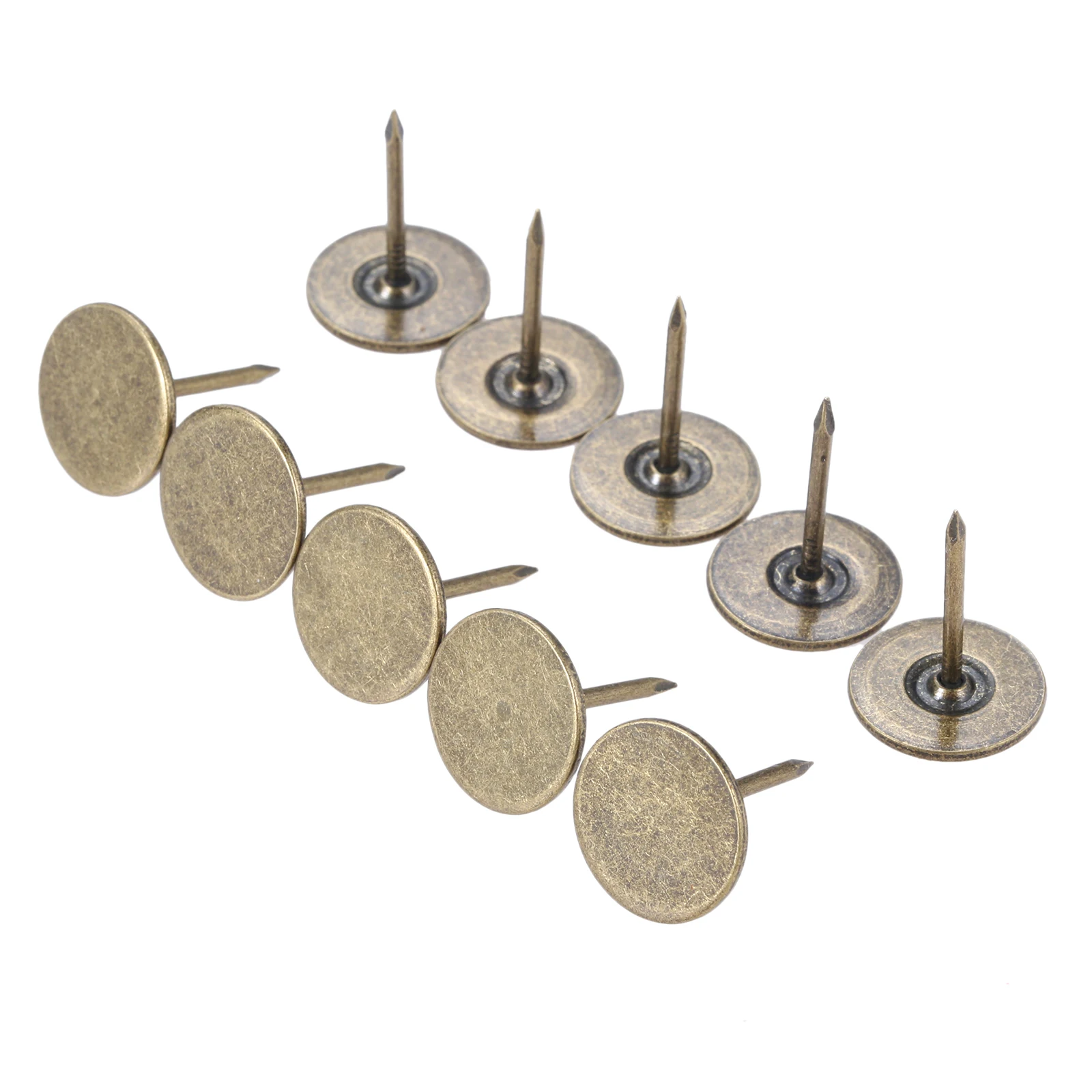 Upholstery Nails Flat Round Head Metal Pushpins 10-100pcs 15x19mm