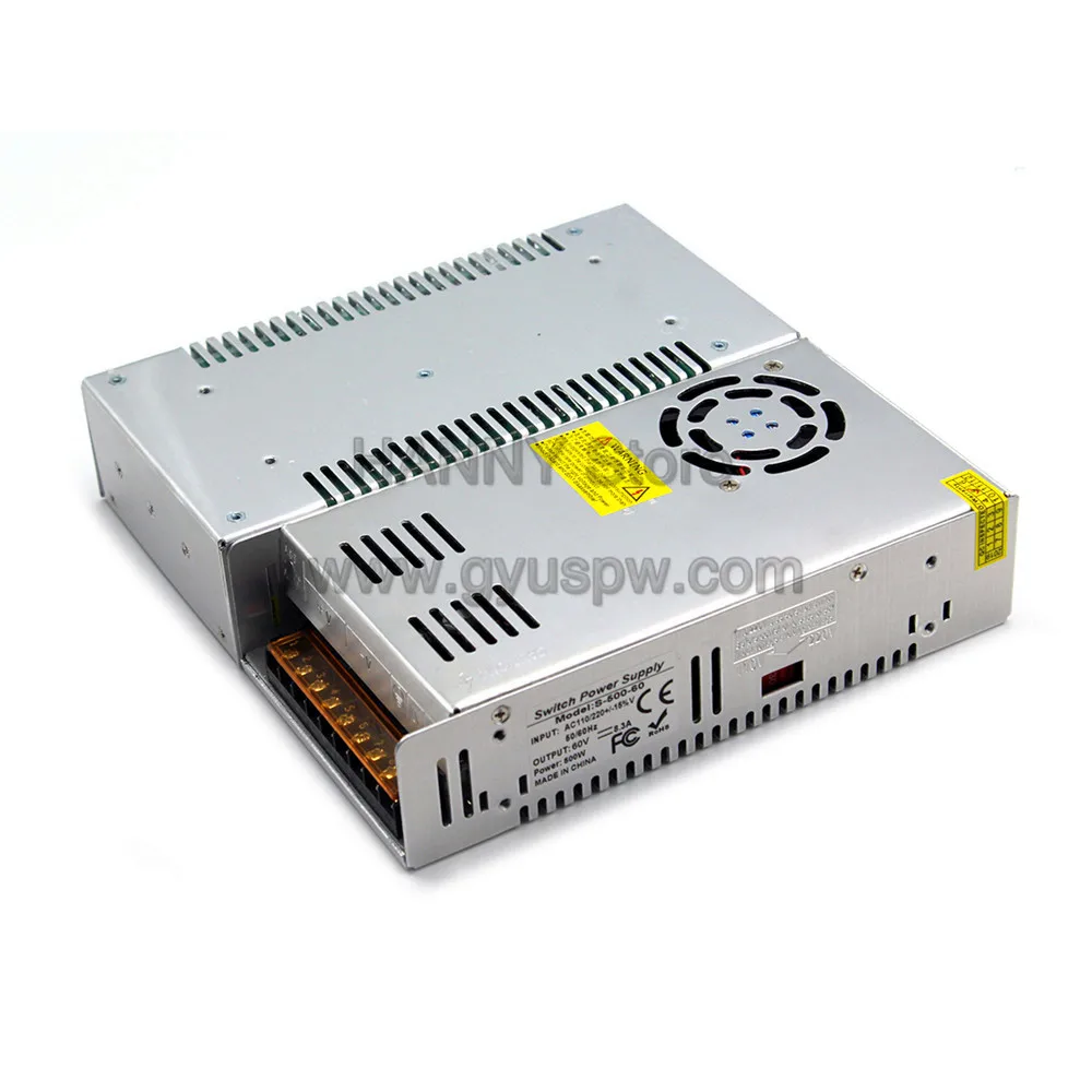 Блок питания Dc 60V 8.3A 500w Трансформатор источника питания 110V 220V AC к DC60V адаптер питания для CNC машина "сделай сам" CCTV мотор