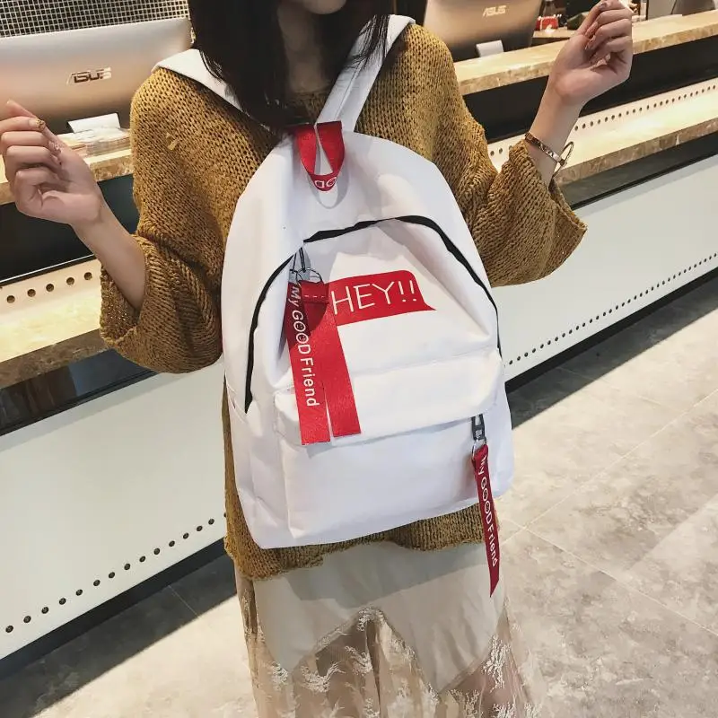 Рюкзаки для девочек, школьные сумки Mochila, с вышивкой, женская мода, для студентов, с рисунком, Blacl