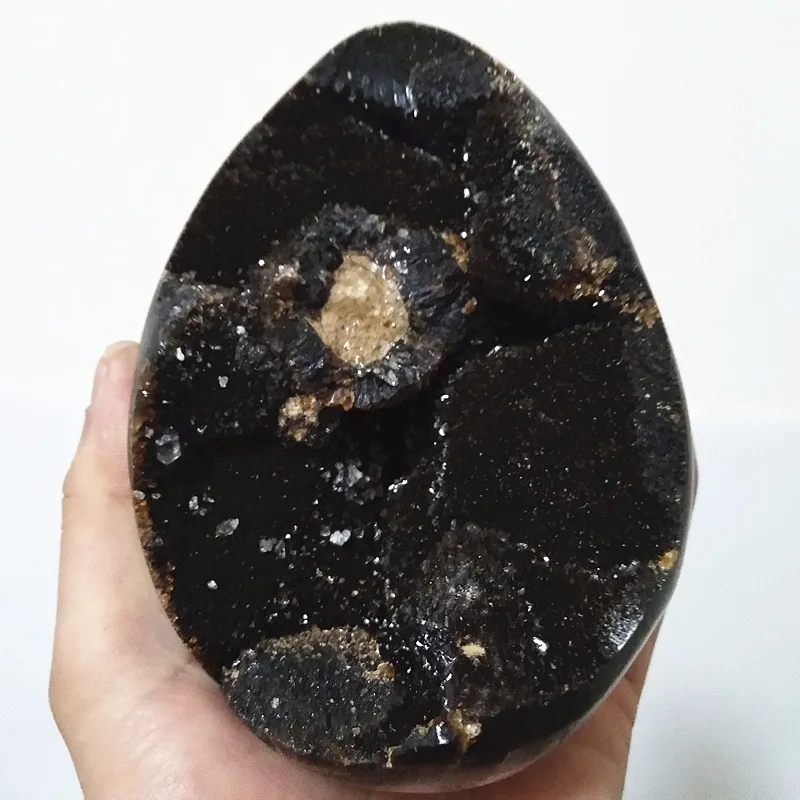 

1pc natural Septarian stone geode crystal eggs perfect crystals cluster stones and crystals