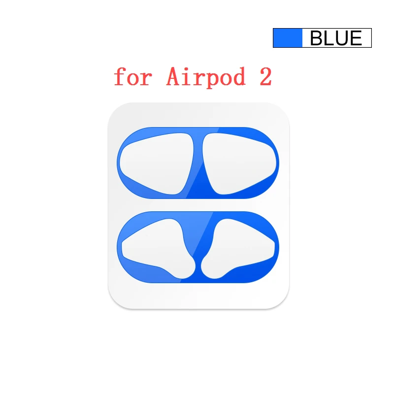 blue2 Пылезащитная наклейка для Air Pods 1 наклейка защита от пыли Защитная пленка для наушников для Apple AirPods 2 Защита от царапин наклейка s - Цвет: blue2