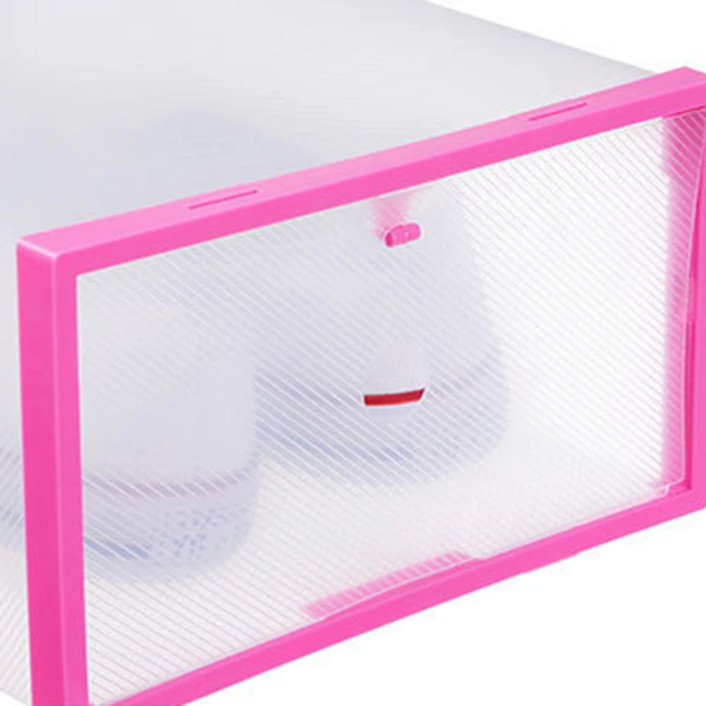 Штабелируемые плотные дышащие прозрачные ящики-Тип Коробка для хранения обуви Органайзер