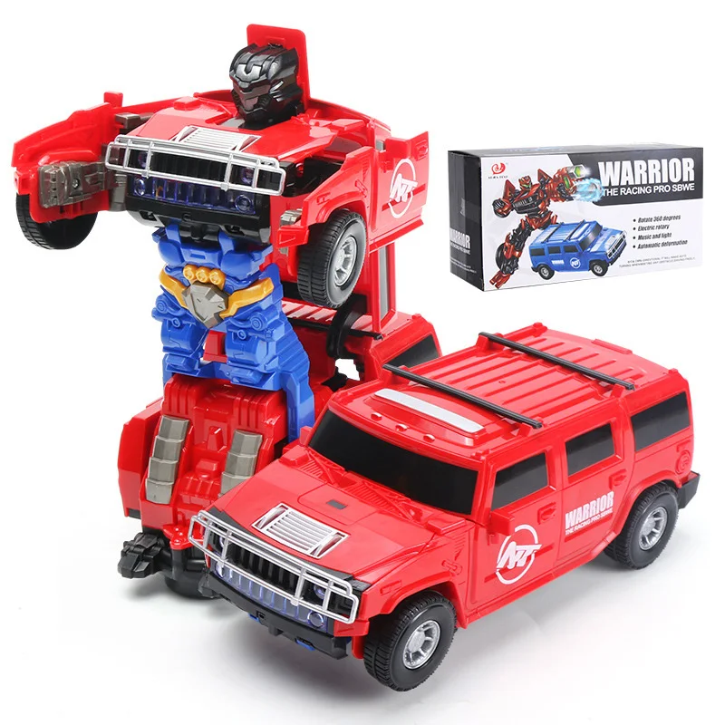 Transformation Robot Toys Cartoon Anime Deformation Dancing, Light, Music, Rotating Universal Deforming Car Toys for Child Gift