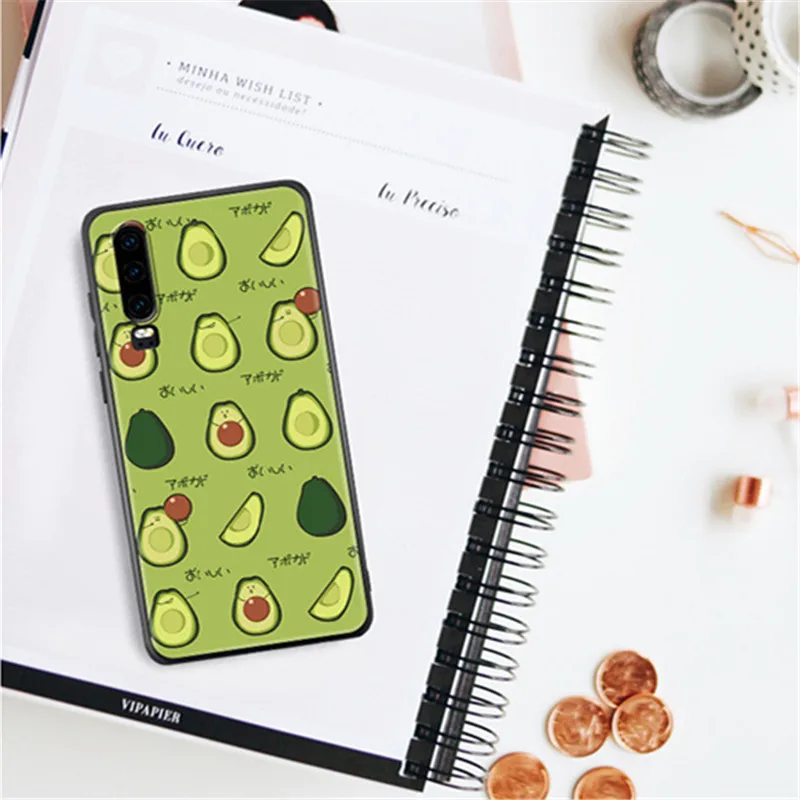 BONVAN чехол из закаленного стекла для Xiaomi Redmi Note 5, 6, 7, 8 Pro, жесткий чехол с мультипликационным принтом для Redmi Note 4, 4X, 5A Prime Avocado Couqe Capa