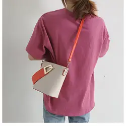 Новая однотонная сумка-мешок, модная Корейская сумка для отдыха, Джокер, Наплечная Сумка