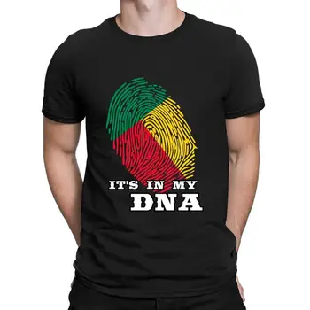Benin It In My Dna 코튼 티셔츠, 여름 스타일 의상, 라운드 칼라 프린트, 코믹한 남성 햇빛 셔츠
