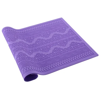 

Flower Silicone Mat Sugar Cake Chocolate Mold wedding Cake Decorating Tools Kitchen Lace Embossed Cake Mold Purple