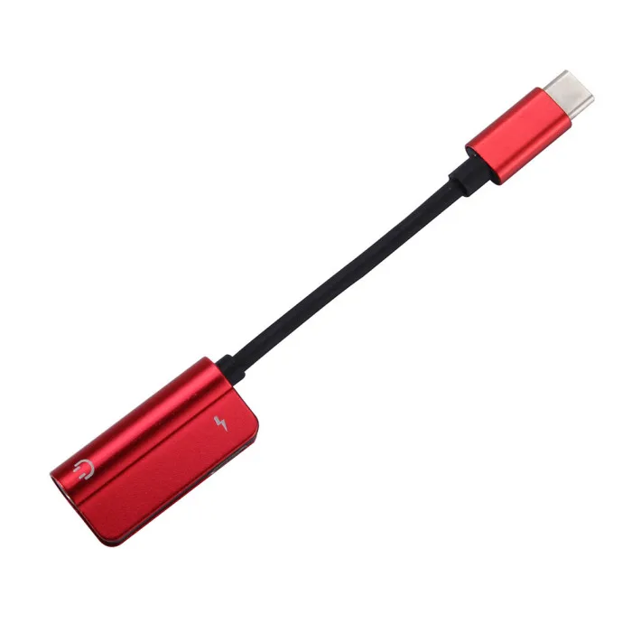 USB C аудио кабель 2 в 1 type-C до 3,5 мм разъем для наушников адаптер приемник аудио сплиттер для Xiaomi 8 VDX99