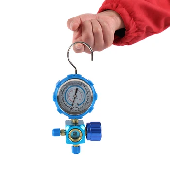 

Refrigerant Manifold Gauge Manometer Portable Convenient Valves Pressures Gauge Air Conditioner Tool R410a Refrigerant Manometer