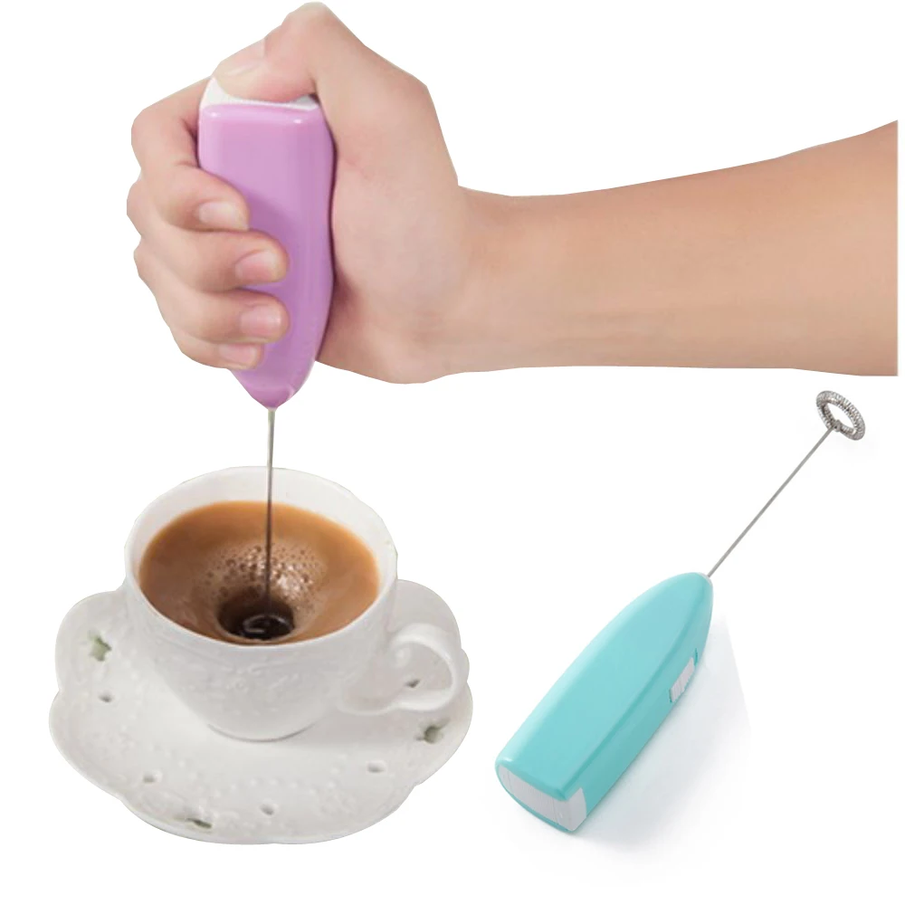 

1Pcs Mini 20CM Portable Handle Electric Mixer Drink Milk Egg Stainless Steel Nozzle Foamer Whisk Stirrer Beater Kitchen Mixer