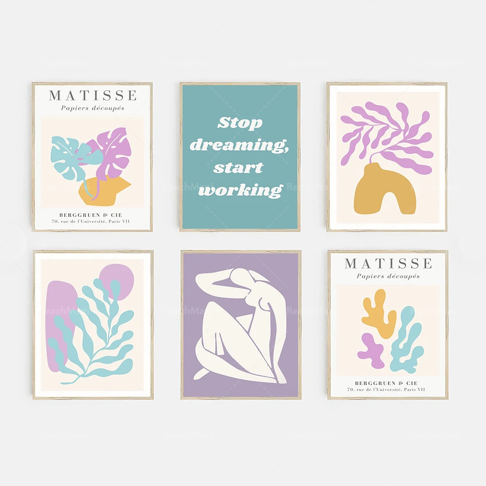 Принты Matisse современные ретро-художественные пастельные датские украшения