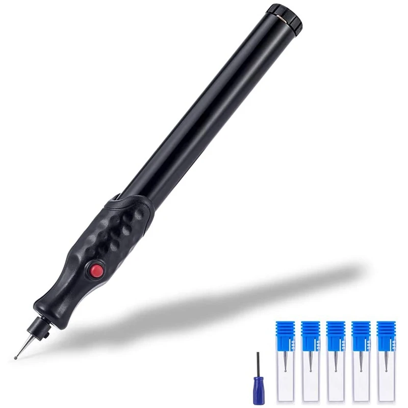 Electric Miniature Engraving Pen Tool Belt 5 Interchangeable Diamond Tip For DIY Jewelry Making Metal Glass | Инструменты