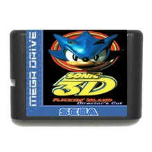 Соник 3D мерцающий остров 16 бит MD игровая карта для sega Mega Drive для Genesis