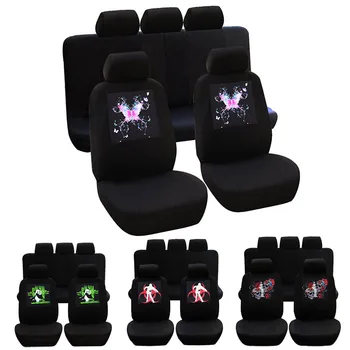 

KBKMCY Cartoon Pattern Car Seat Cover Universal Full Set Front Rear Car Seat Protector Auto Seat Covers Cute Interior Decoration