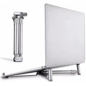 

Aluminium Portable Foldable 12-17 inches Laptop Stand Adjustable Ergonomic Notebook Riser Ventilated Cooling Fan Holder