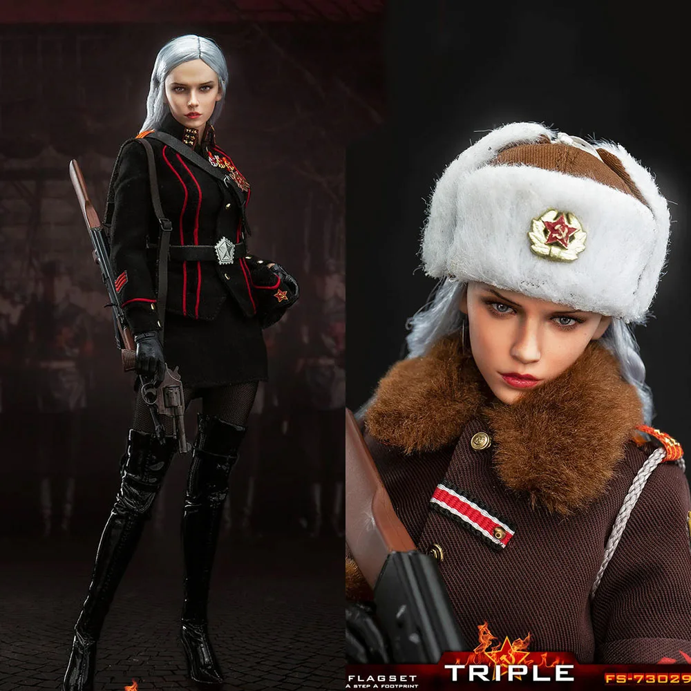 

In Stock Flagset World War II Soviet Red Army Red Early Warning Soviet Female Officer 1/6 Soldier Model Katyusha FS73029