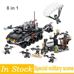WW2 военная армия блоки игрушки серии наборы фигурки Танк модель строительные блоки детские игрушки мировая война рождественские подарки