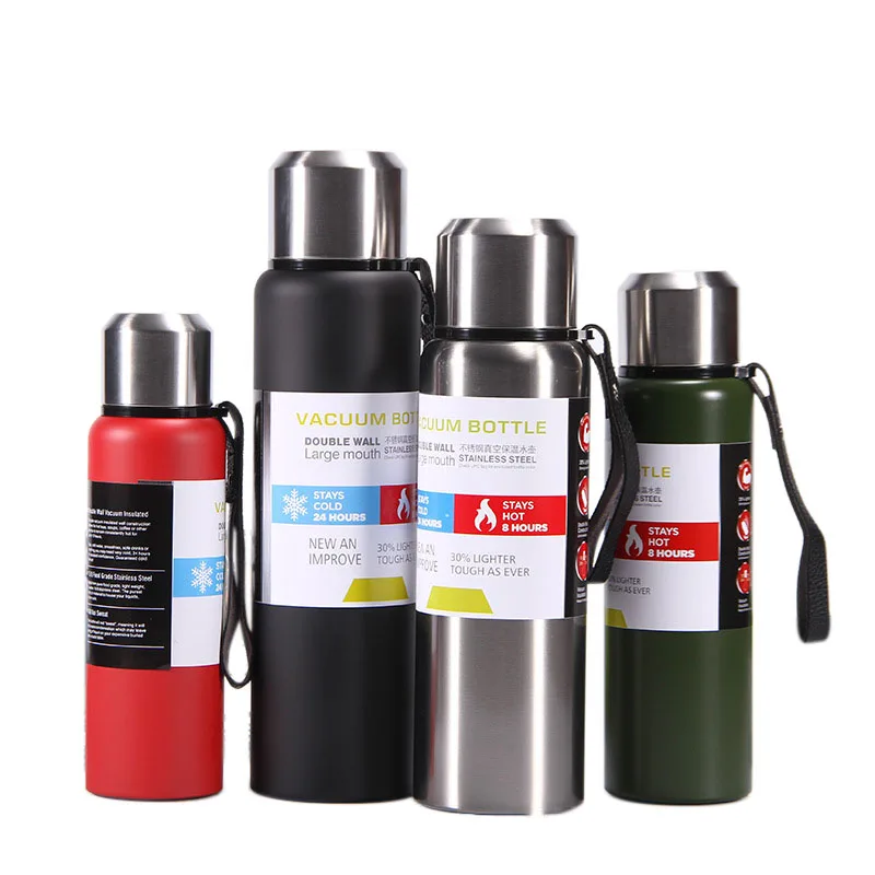 

600/800/1000/1300ml Stainless Steel Thermos Bottle Double Layer Vacuum Flask Portable Travel Insulated Cup