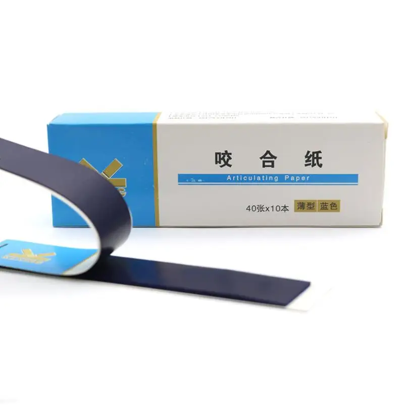 0.03mm blue 10 книга/коробка стоматологическая бумага для определения прикуса полоски Стоматологическая лабораторная продукция Инструмент Уход за полостью рта Стоматологический материал - Цвет: 0.03mm blue