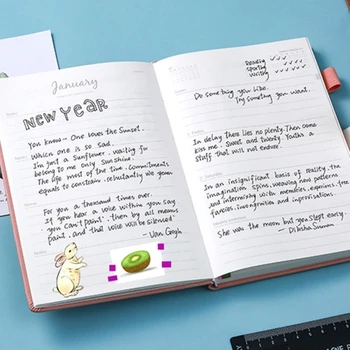 

A5 Notebook Notepad with Pen Set Leather Weekly Monthly Planner Diary Journal M0XB