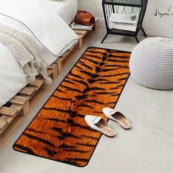 

Kitchen Leopard Tiger Carpets Mats Bath Carpet Floor Mat Home Entrance Doormat Tapete Absorbent Bedroom Living Room Floor Mats