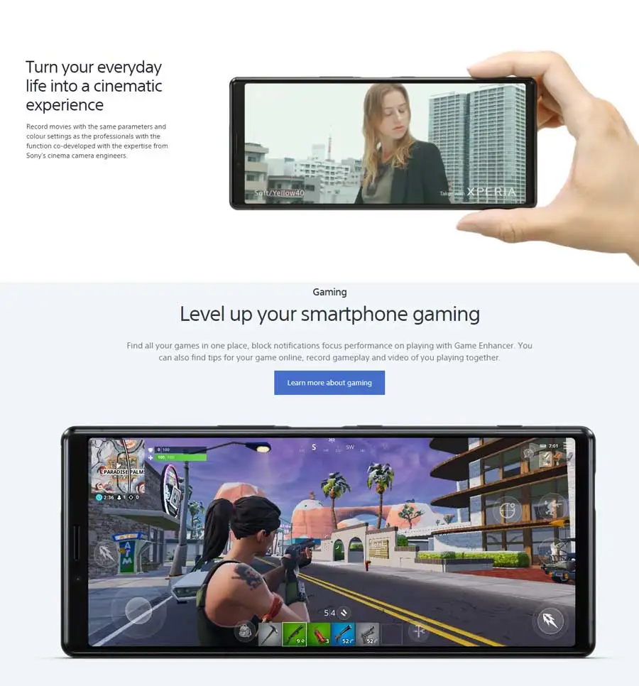 sony Xperia 1 6 ГБ 128 Гб мобильный телефон с двумя sim-картами J9110 6," 1644x3840 восьмиядерный смартфон Snapdragon 855 12 МП с тройной камерой