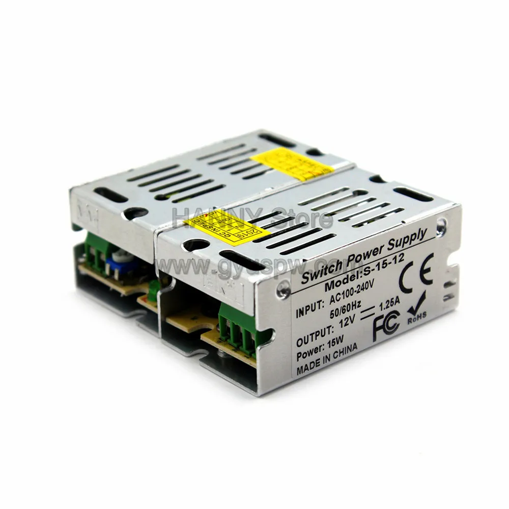DC 12V источник питания Переключение 1.25A 15W светильник ing трансформаторы 100-240v AC DC12V драйвер SMPS для Светодиодный светильник CC tv AV tv
