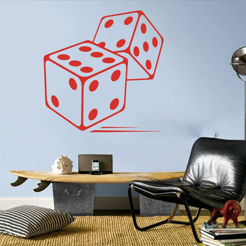 Large Rolling Dice Board Games Wall Sticker Bedroom Game Room Dice Game Wall Decal Play Room Vinyl Home Decor (2)