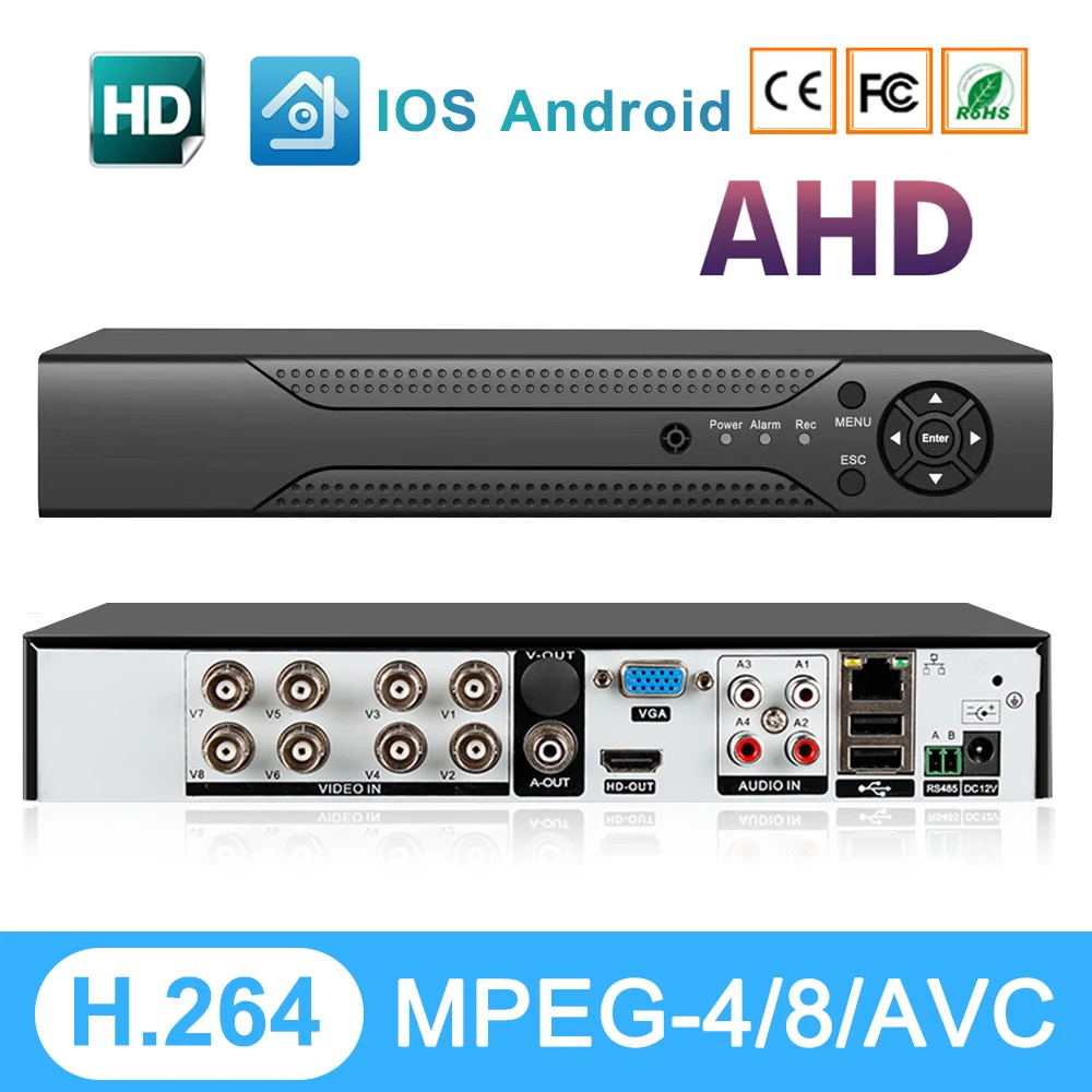 4в1 AHDM DVR 4CD/8CH 1080P IP камера Survelliance безопасности CCTV видео рекордер DVR Поддержка технологии XM Cloud EU/US/UK/AU Plug - Color: 8CH