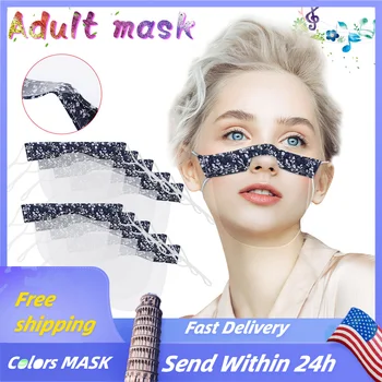 

10pc In Stock Reusable Printed Breathable Reusable Mask PM2.5 Air Filtration Mask With Filters Breath Mouth Face Mask mascarilla