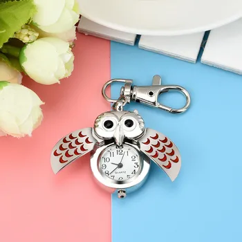

2020 New Fashion Funny Women Men Analog Quartz Watch Gorgeous Owl Watch Clip Pocket Keychain Female Clock Relogio Feminino