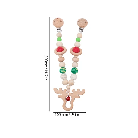 3 шт./набор, аксессуары для детской коляски, подарки для кормления, подвесные погремушки для детской кровати, игрушки, соски, зажимы из бука, деревянные детские товары - Цвет: Cart chain