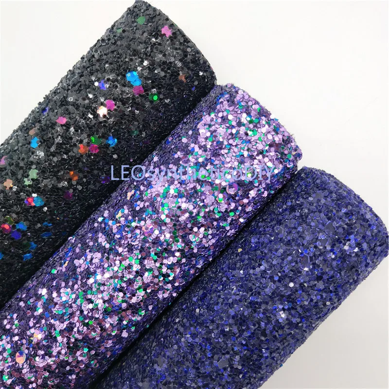 

Mini Roll 30x134CM Glitter Fabirc, Chunky Glitter Leather, Glitter Leather Roll For Making Bows LEOsyntheticoDIY SK118