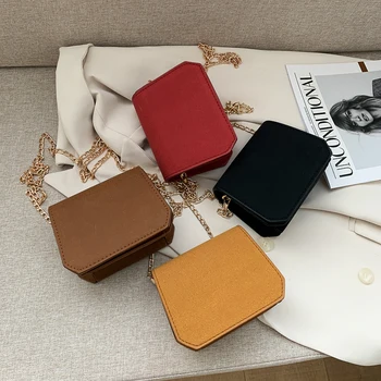 

2020 Spring Summer Women Bags Small Solid Square Bag Pu Leather Packet Fashion Mini Handbags Female Shoulder Crossbody Bags
