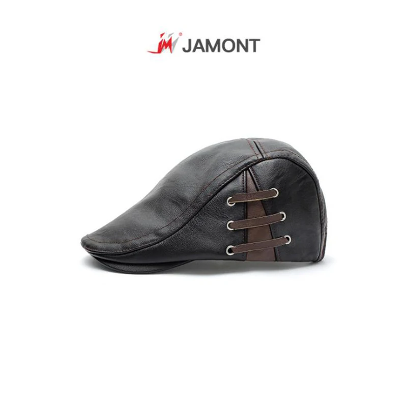 JAMONTT, Ретро стиль, мужская шапка, зимняя, козырек, шапка из искусственной кожи, берет, модная, повязка, мужская шапка, Зимняя кепка, шапка для папы